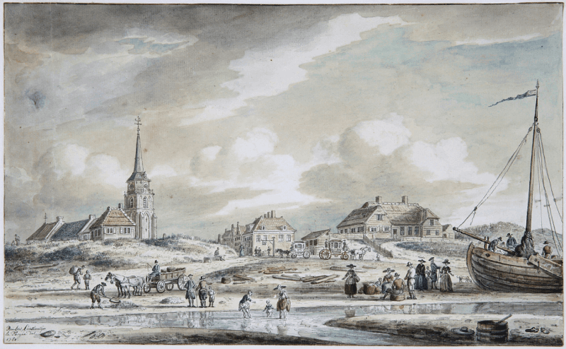 Gezicht op Scheveningen, 1780, P.C. la Fargue