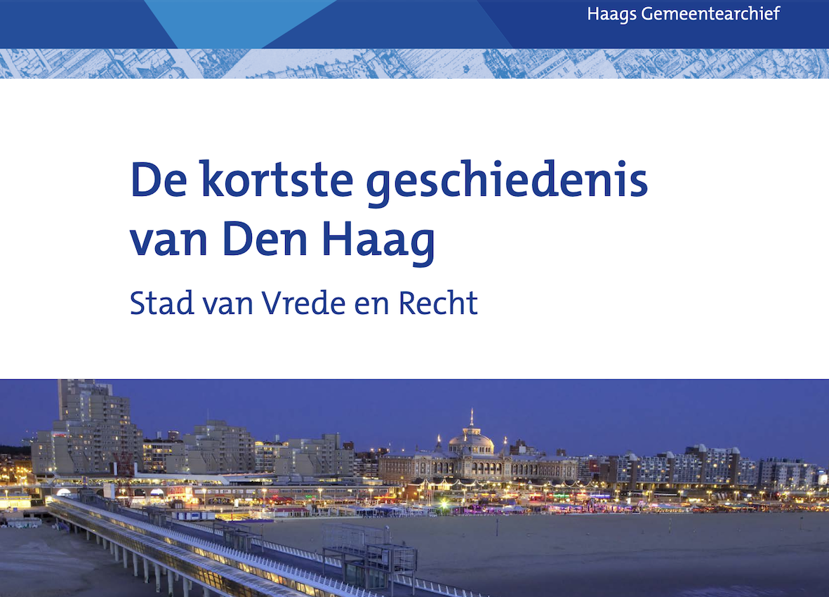 Voorkant van de uitgave 'De kortste geschiedenis van Den Haag'.